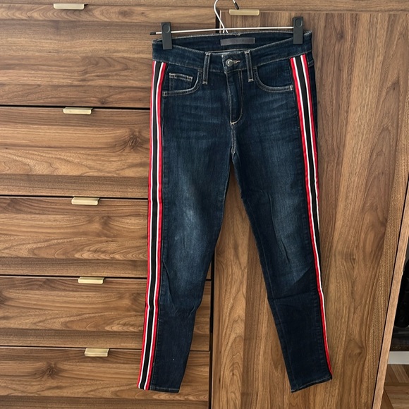 Joe’s jeans with red white and black stripe size 26 - Picture 1 of 4
